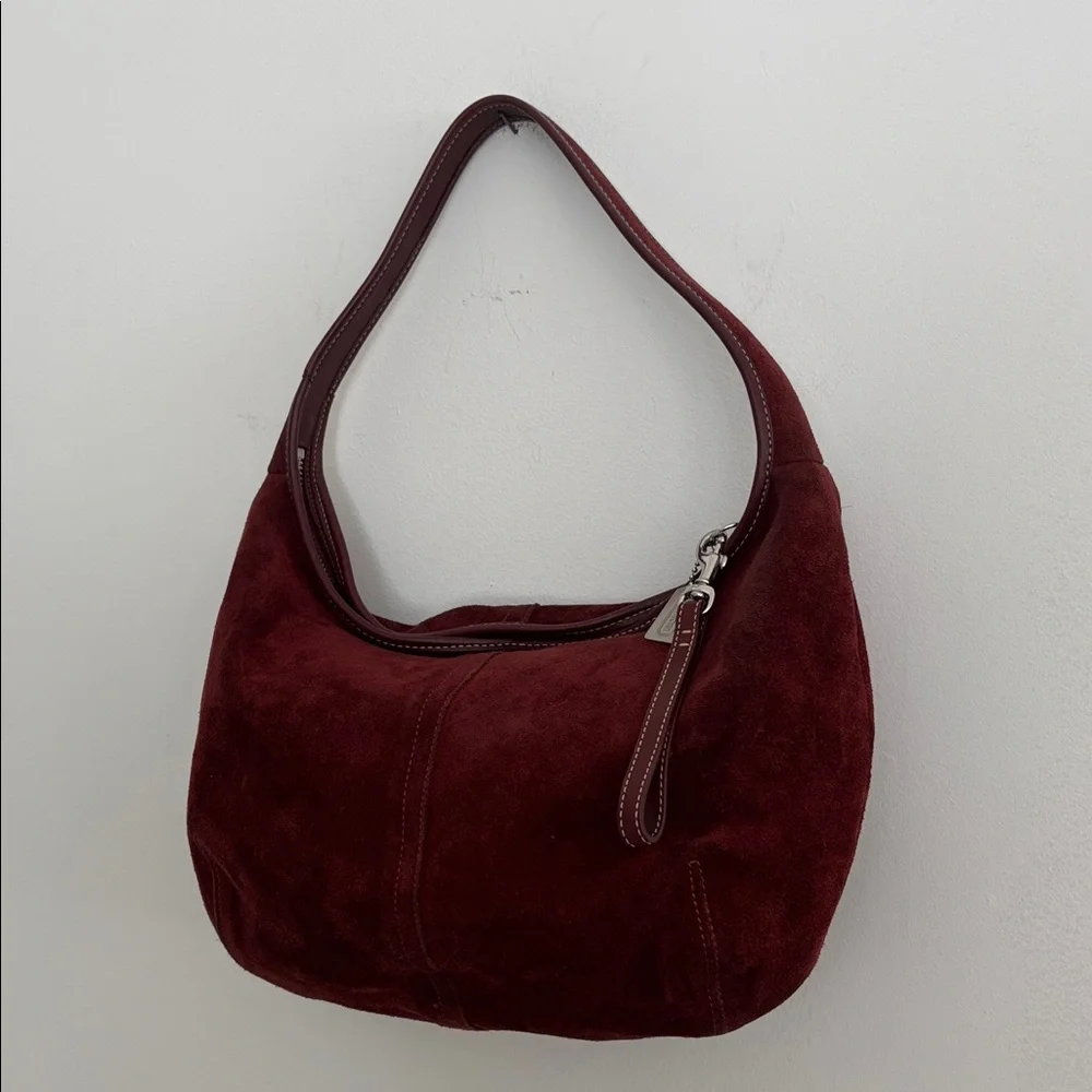 Coach vintage y2k suede hobo Crescent bag - Picture 2 of 7